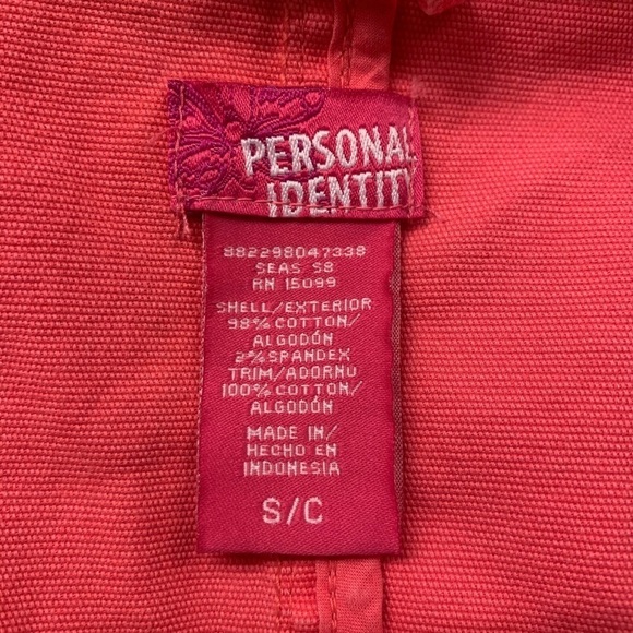 Personal Identity Coral Jacket Double Breasted Blazer 3/4 Length Sleeve sz Small - Picture 8 of 9